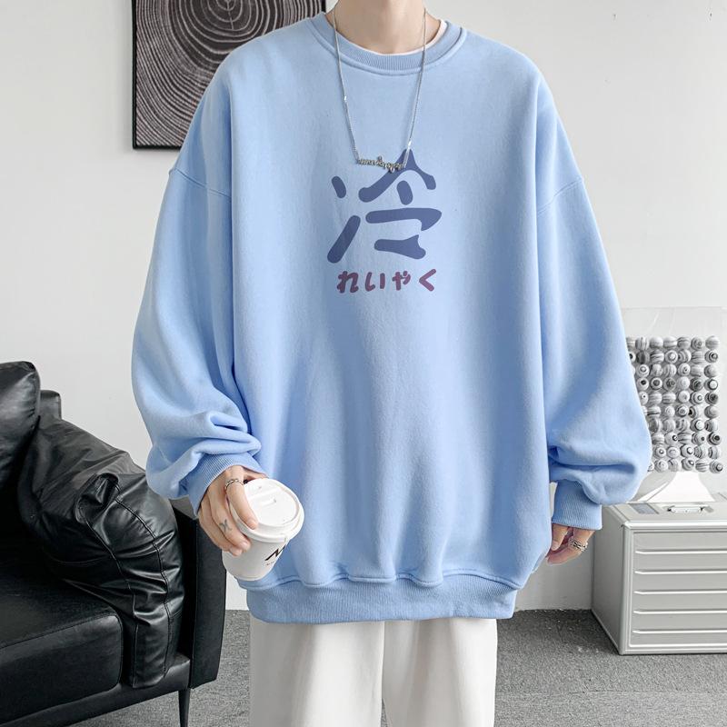 Толстовка с круглым вырезом, мужская, весенне-осенняя, свободная, модная, универсальная, повседневная, студенческая, парная, осенний топ