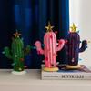 Cactus Resin Decorative Ornaments LED Home Light Design Atmosphere Green Plants Courtyard Desktop Design Atmosphere