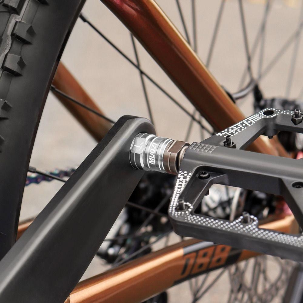 1 Pair Titanium Zinc Zinc Alloy Bike Pedal Axle Extenders 9/16 Bicycle Pedal Extension Bolts Folding Bicycle