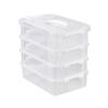 4-Layer Transparent Storage Box Large Capacity Home Storage Box Plastic Container Rack Miscellaneous Box Convenient Supplies New