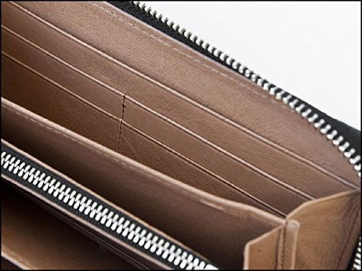 Godin Diamond Python Zip-Around Long Wallet (sppw8005cpmD.Green, Dark Green) [Snake Leather Wallet][Men's Long Wallet][Single Zip-Around Long