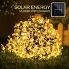 Solar-Powered Cherry Blossom LED Flower Lights 8 Modes Outdoor Garden Patio Balcony Decorative Lights for Holiday Decoration