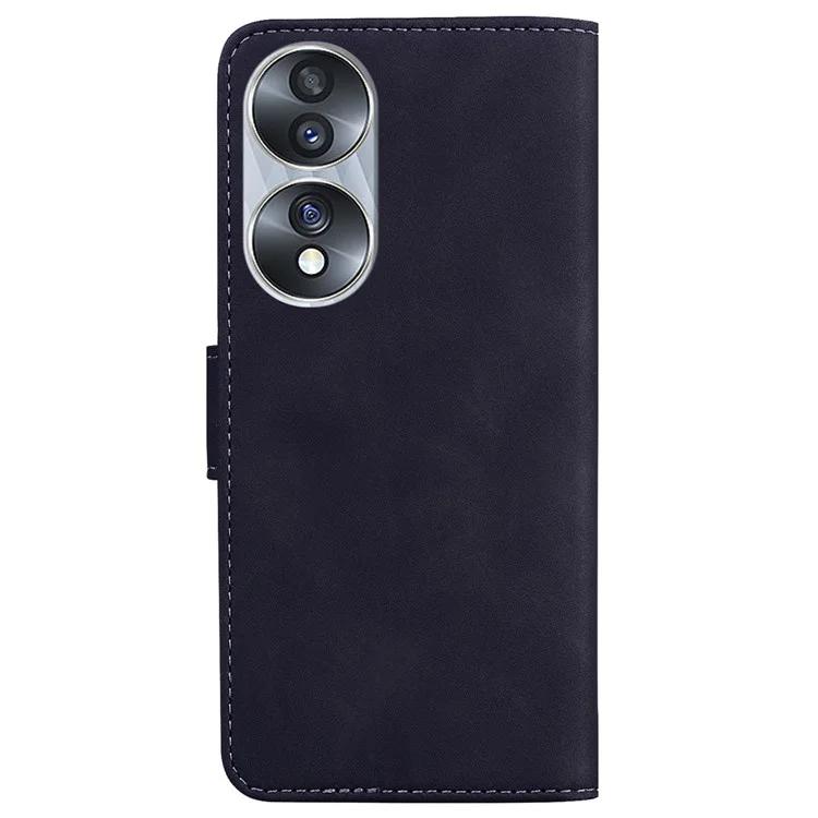 Для Honor 70 5G PU кожаный раскладной чехол для телефона однотонный чехол-книжка-подставка кошелек