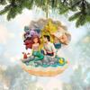 Beautiful Princess And Beast Acrylic Cartoon Christmas Tree Ornament For Parties