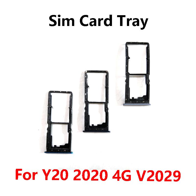 Лоток для SIM-карты для Vivo Y20 4G 2020 V2029 Держатель слота лотка для SIM-карты Адаптер Разъем Запчасти для ремонта