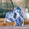 10 шт./лот Льняный мешочек на завязках Милый узор Печать DIY Свадебный мешок для хранения конфет Дорожный мешок для косметики Тканевый мешок для хранения обуви и мелочей