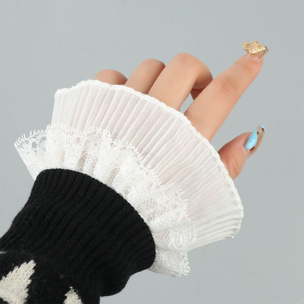 Decorative Gloves Arm Cover Lace Cuffs Ruffles Elbow Sleeve Fake Sleeve Detachable Sleeve Cuffs