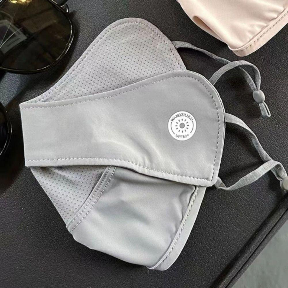 Breathable Face Cover Adjustable Ice Silk Mask New Suncreen Mask  Four Seasons