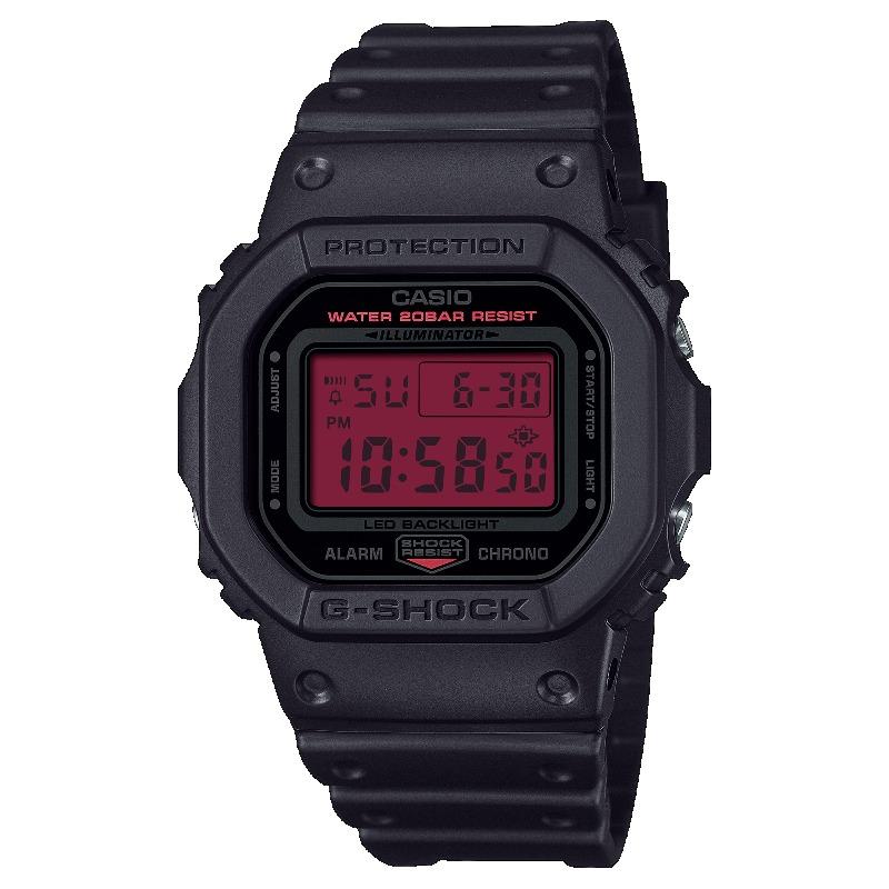 Casio Мужские часы G-SHOCK, смола, 200 м водонепроницаемые, цифровые, ударопрочные, кварцевые, DW-5600BBR-1