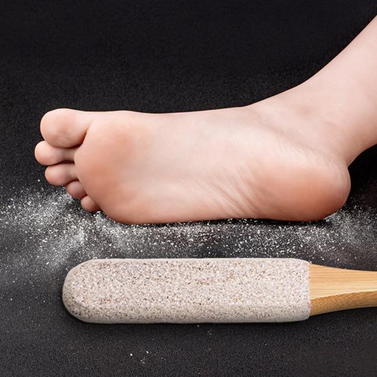 Деревянная пилка для ног, средство для удаления мозолей, двухсторонняя шлифовальная машинка для ног, эргономичная ручка, скребок для ног, уход за ногами и отшелушивающее средство для ног, рашпиль для ног