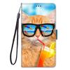 Fashion Painted Pattern Cover Lanyard Flip Leather Case For iPhone Samsung Huawei Honor Xiaomi Redmi OPPO Realme Moto Asus