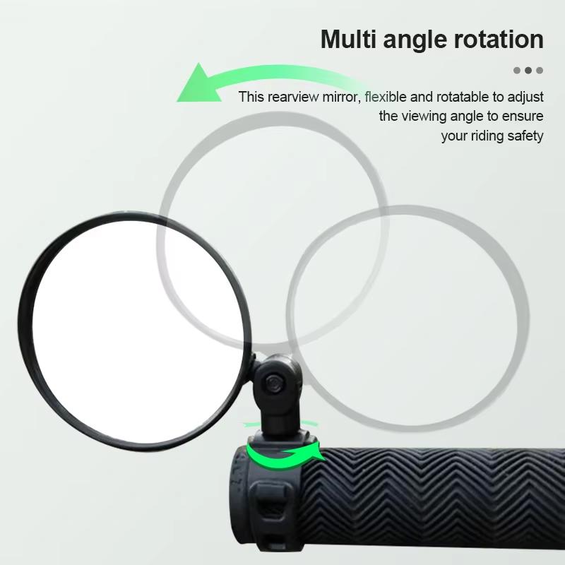 BLALION Universal Motorcycle Bicycle Rearview Mirror 360°Adjustable Rotate Convex Wide Angle Cycling Handlebar Rear View Mirrors