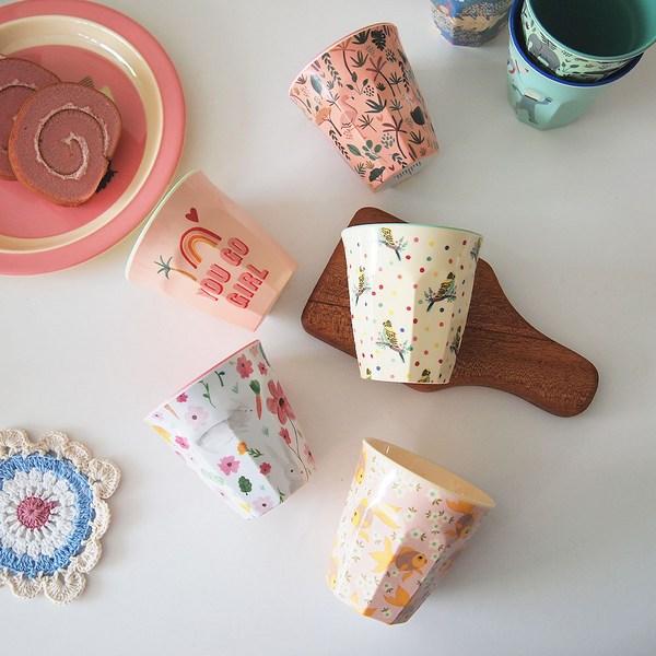 Набор из 2 детских чашек для риса, цвета «Сафари-зеленый», «Сафари-розовый», 1 комплект