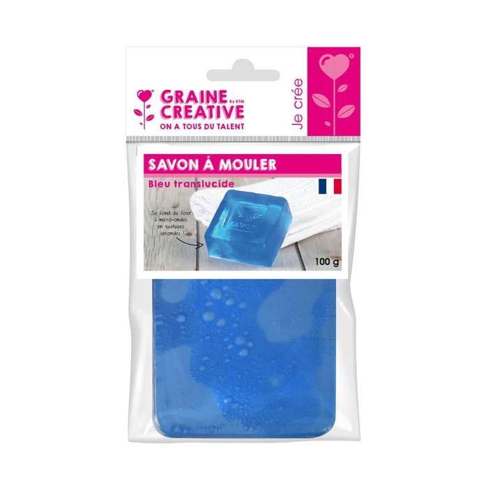 Pain de savon 100 g Translucide bleu