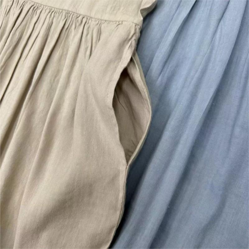 Johnature Летний дворец стиль свободная талия лоскутное кружевное платье женские винтажные однотонные платья с оборками