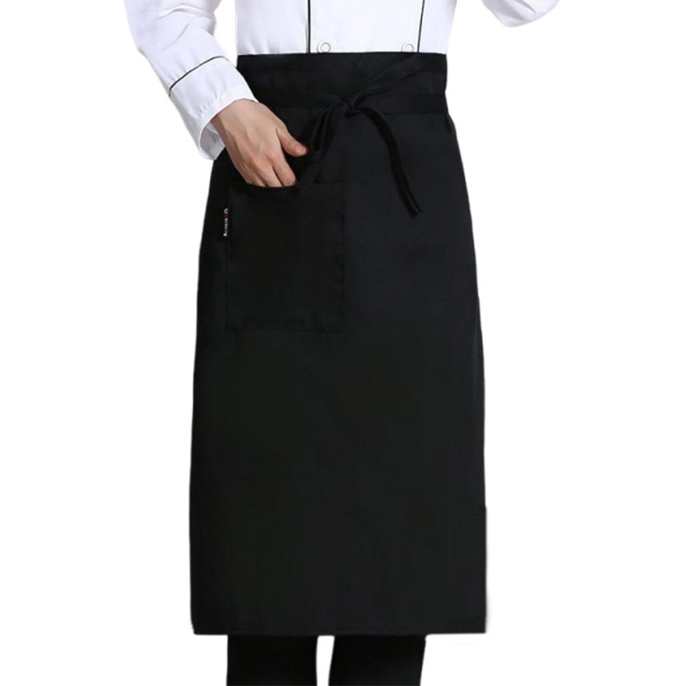 Unisex Waist Apron 3 Pockets Waiter Half Waist Apron New Short Half Waist Apron  Cafe Shop