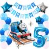 BALLOON DAYS Birthday Decoration Featuring Thomas the Tank and Plus a Garland and Cute Perfect for and Set, Engine, Percy, James, Numbers. Blue.