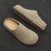 New Leather Spring Small Potato Big Head Men's One-pedal Shoes and Bag Head Slippers