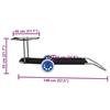 Folding Sun Lounger with Sunshade and Wheels Steel Black