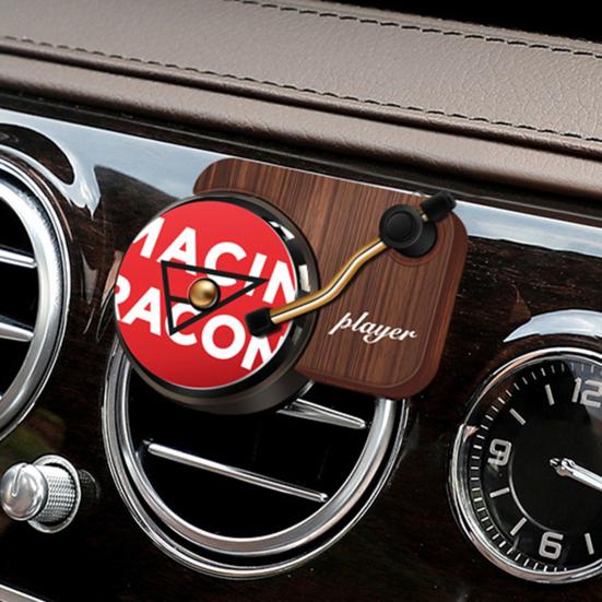 Автомобильный освежитель воздуха, диффузор аромата, фонограф, проигрыватель пластинок, дизайн, эффективная циркуляция воздуха, клипса, ароматный декор для салона автомобиля