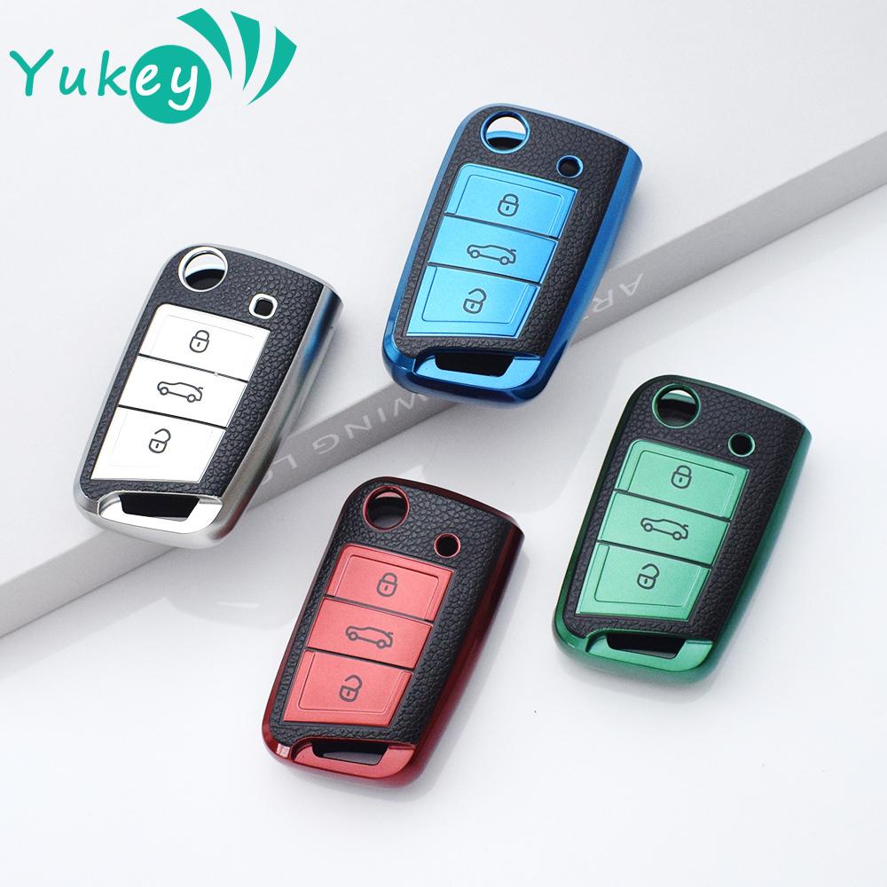 TPU Shell for VW Golf 7 MK7 VII Tiguan MK2 Polo Skoda Octavia A7 Kodiaq Seat Ateca Leon Car Key Cover Case Accessories