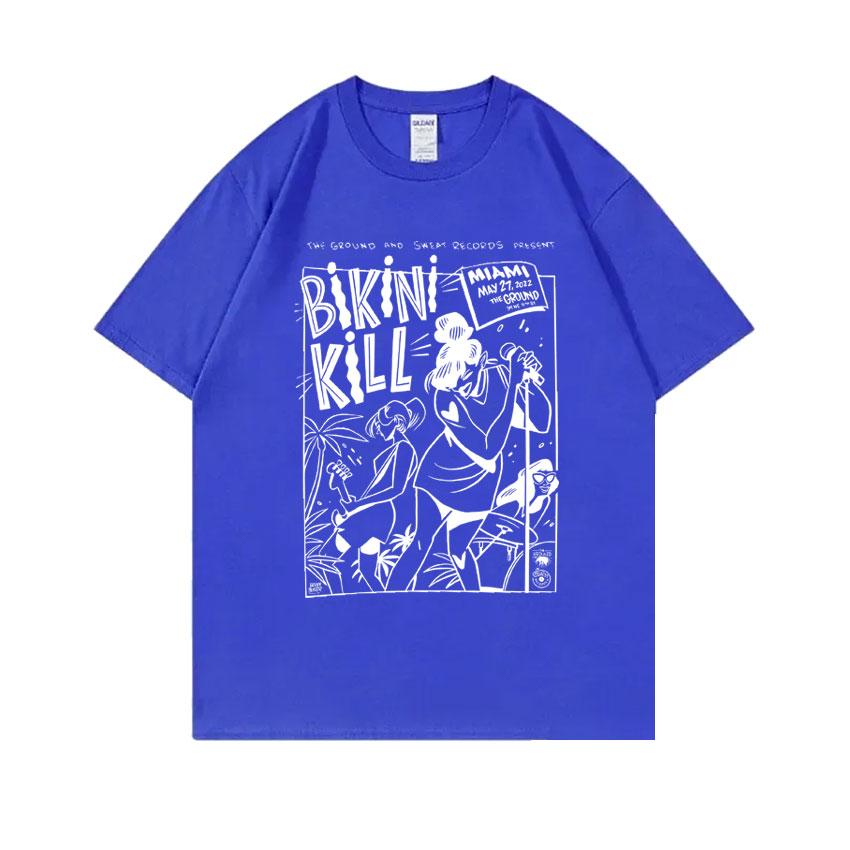 Riot Grrrl Kathleen Hanna T Shirt Punk Rock Band Bikini Kill Miami The Ground Print T-shirts Men Women Casual Oversized Tshirt