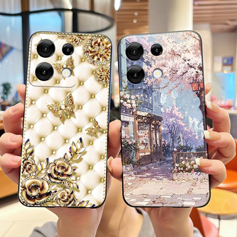 Anti-scratch Phone Case For Umidigi G9 5G Soft Silicone Black Casing Unique Design Happy Milk Tea Rabbit Pattern Candy Shell