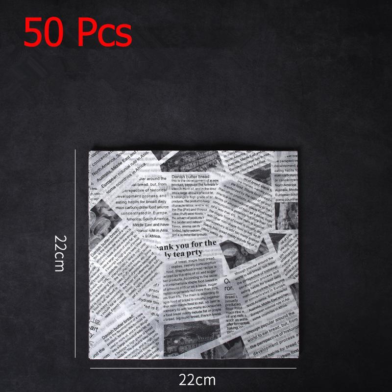 LMETJMA 50Pcs Premium Deli Paper Sandwich Wrapping Paper Greaseproof Non-stick Parchment Paper Baking Paper For Bread Pizza JT69