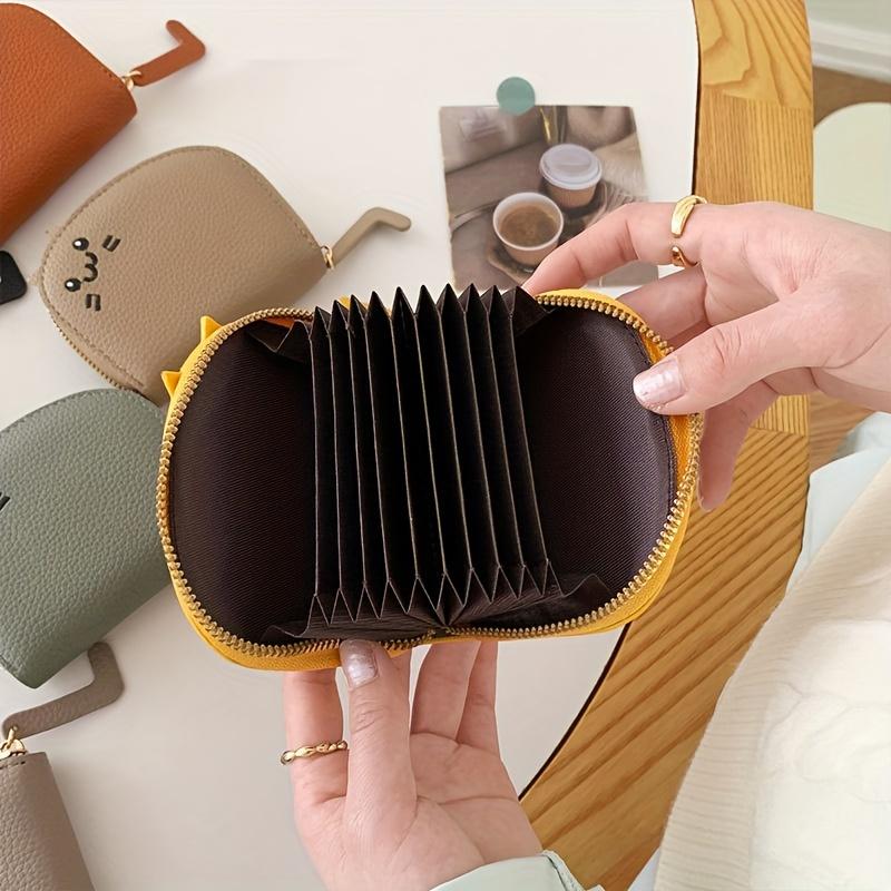 Кошелек для карточек с котиком для женщин, компактный, как у интернет-знаменитости, милый, многокарточный, продвинутый мультяшный кошелек для мелочи для ношения с собой