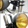 Motorcycle General Purpose Headlight Stay, 41 Pie, Honda, Kawasaki, Suzuki, Black, Front Fork, Headlight