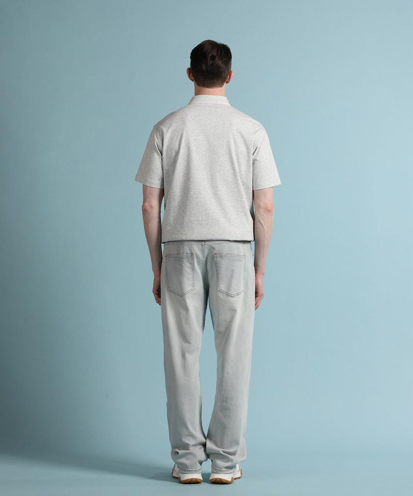 PANICALE Gray Logo Short Sleeve Polo Shirt
