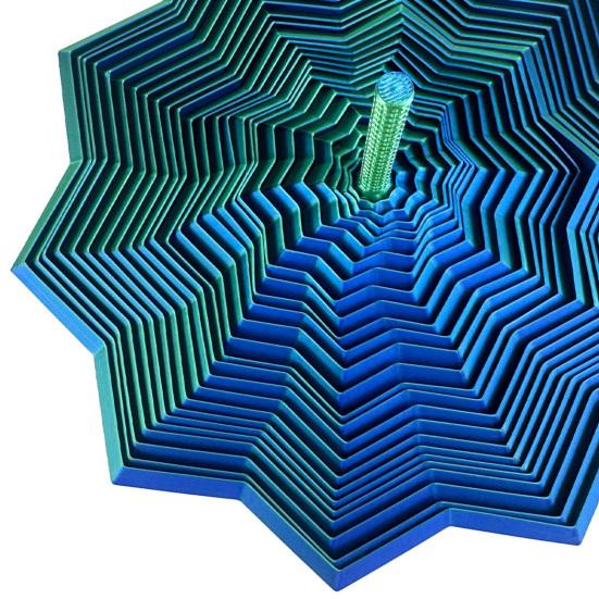 3D-печатная фрактальная фиджет-звезда для снятия стресса и тревоги, расширяющаяся звезда, сенсорная игрушка с ручкой, вращающаяся спираль, расширяющаяся звезда, игрушка для декомпрессии