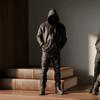 3D Printed Punk Hoodie Statue Unique Home Decor Crafts Streetwear Style Figurine  Desktop Use