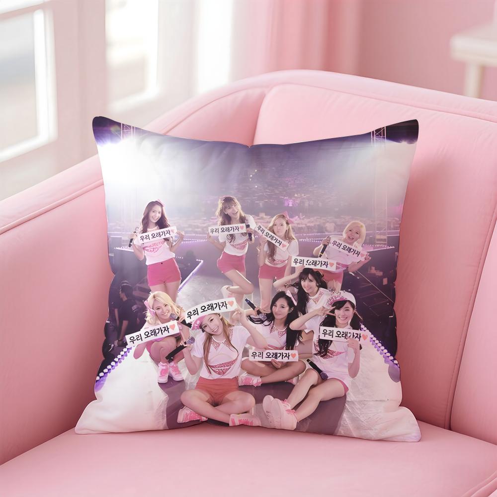 GGirls Generation Cushion Cover Pillow Case Soft Friendly Fabric Concealed Zipper