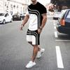 Summer Men's 2 Piece Sets Tracksuit T-shirt Sportswear Beach Clothing 3D Printed T-shirt Shorts Suit Men's T-shirt Suit