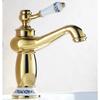 Смеситель для ванной комнаты, отделка античной бронзой, латунная раковина, раковина из твердой латуни, смесители для воды с одной ручкой, кран для ванны ELFCT001