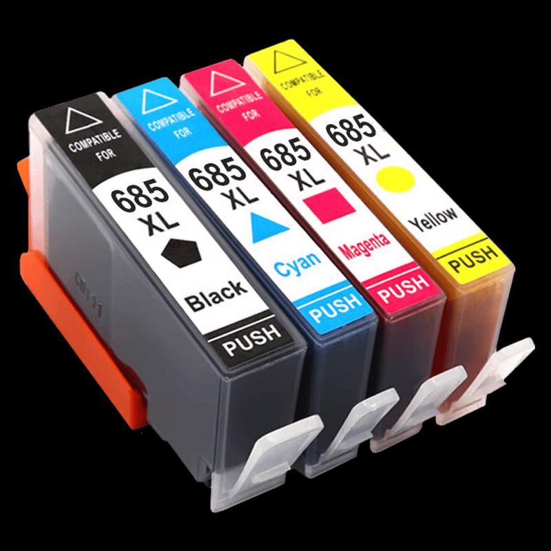 Compatible HP 685XL High-Yield 4-Color Ink Cartridge Set