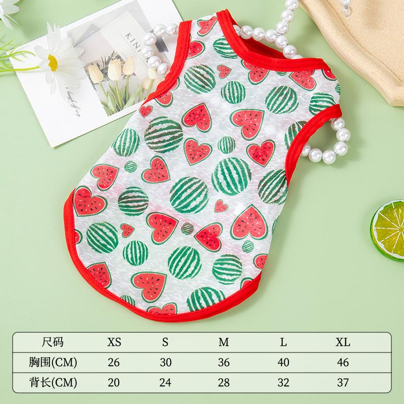 New Dog Clothes Summer Thin Breathable Vest Cat Clothes Small Dog General Clothing Pet Spring and Summer Clothes