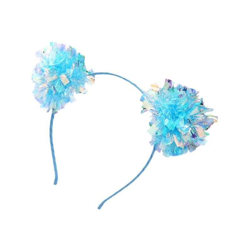 Блестящие золотые пайетки повязки на голову Новогоднее украшение на голову Праздничный головной убор для Рождества, косплея и вечеринок по случаю дня рождения