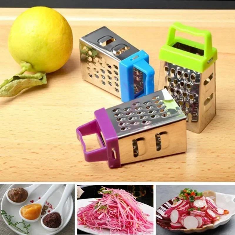 Stainless Steel Mini Four-Sided Grater Planer Multifunctional Peel Cutter Fruit Ginger Garlic Grater Cooking Kitchen Accessories