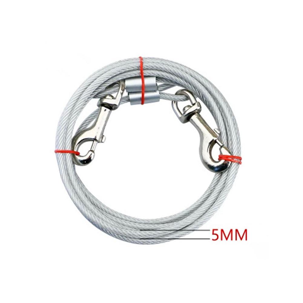 3m/10m Heavy Duty Tie Out Cable Leash with Metal Durable Steel Glue Coating Wire Traction Rope for Dogs Outdoor Cable Steel