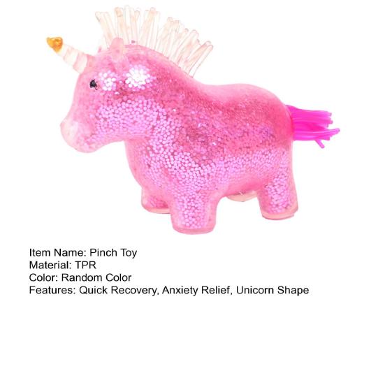 Unicorn Stress Ball Soft Squeeze Toy Sensory Water Beads Toy Stress