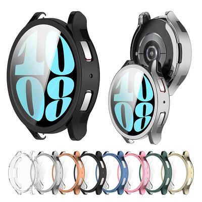 Гальванический защитный чехол из ТПУ для Samsung Galaxy Watch 6, 40 мм, 44 мм, полноэкранный защитный чехол, бампер