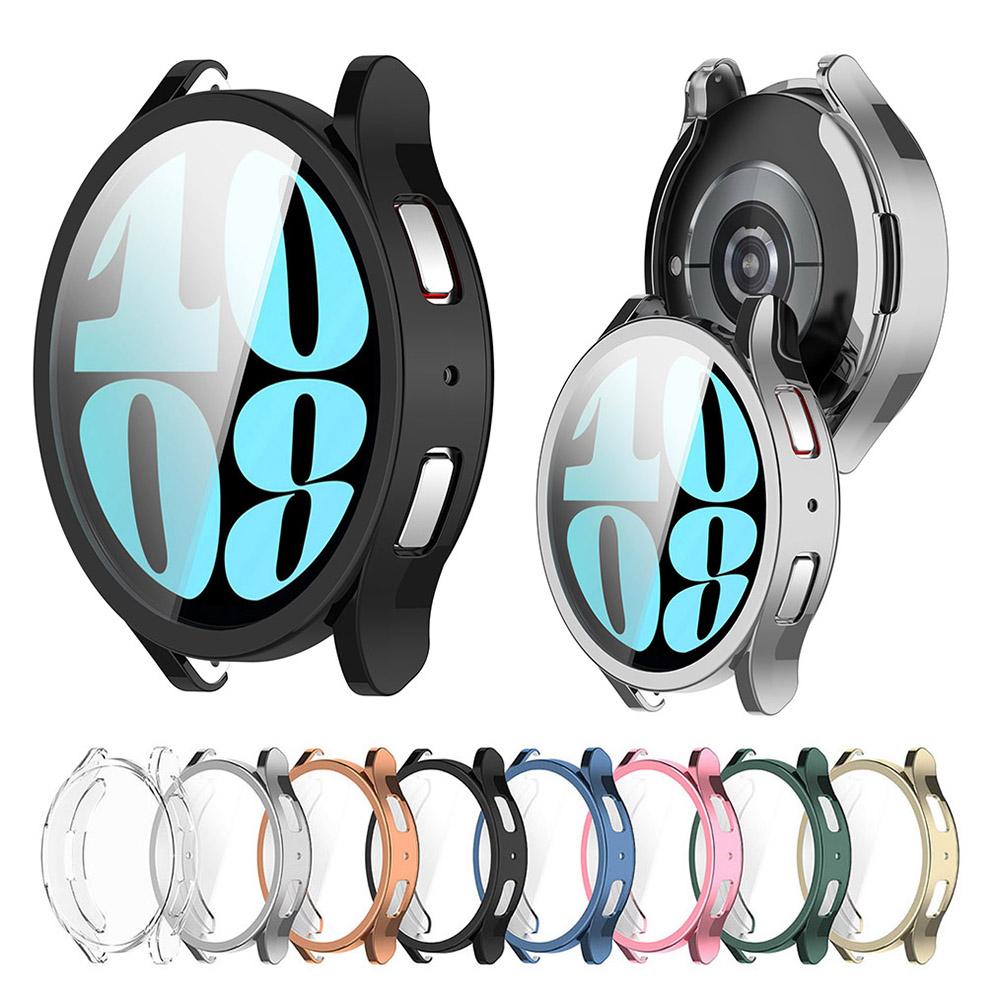 Electroplated TPU Protective Case For Samsung Galaxy Watch 6 40mm 44mm Full Screen Protector Shell Bumper