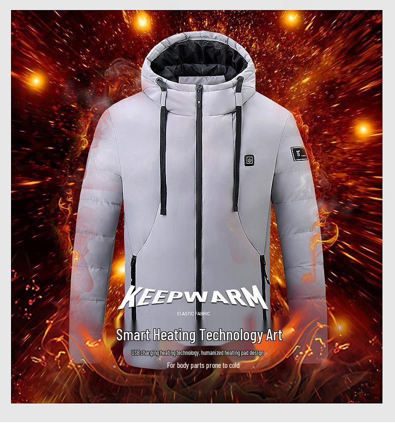 Унисекс USB худи с подогревом - Однотонное, Интеллектуальный контроль температуры для осени/зимы