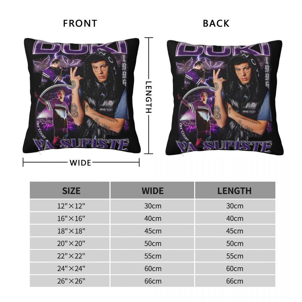 Duki Singer Rapper Pillowcase Printing Polyester Cushion Cover Decor Throw Pillow Case Cover Bed Zipper 45X45cm