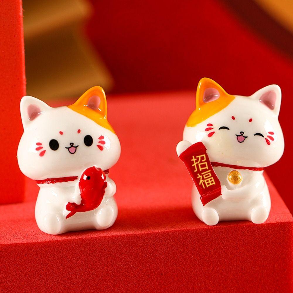 Potted Micro Landscape Resin Miniature Decoration New Lucky Cat  Gardening Ornaments
