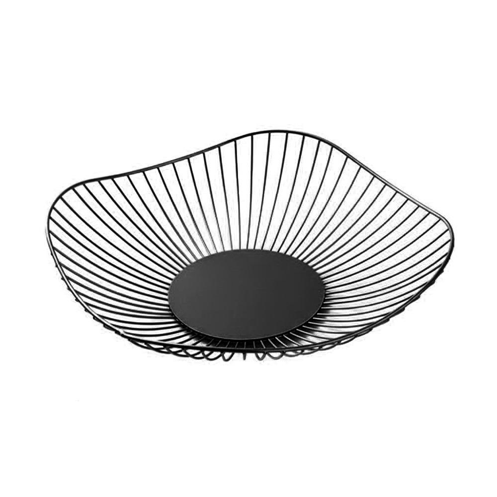 Высококачественная железная корзина для фруктов цвета черного золота разных размеров, домашнее хранение, металлическая тарелка для фруктов, миски для хранения овощей, кухня