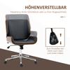Desk Chair Computer Chair, Tilt Function, Height-Adjustable, Black + Silver