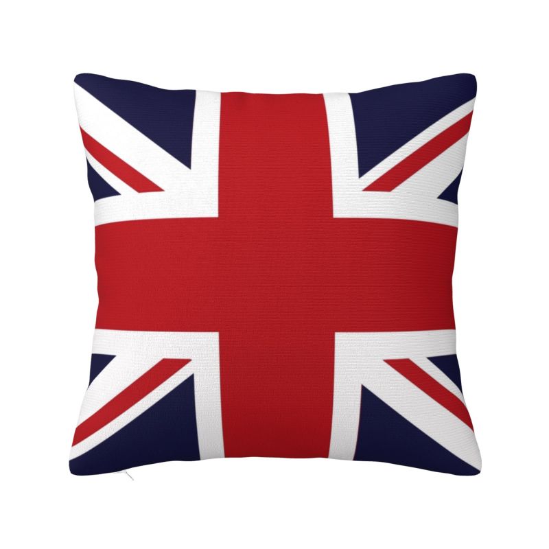 Custom Heart Of British Flag Cushion Covers United Kingdom UK Proud Soft Nordic Pillows Home Decoration